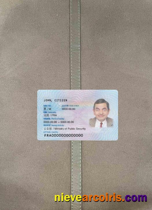 China permaent resident ID card photolook